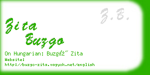 zita buzgo business card